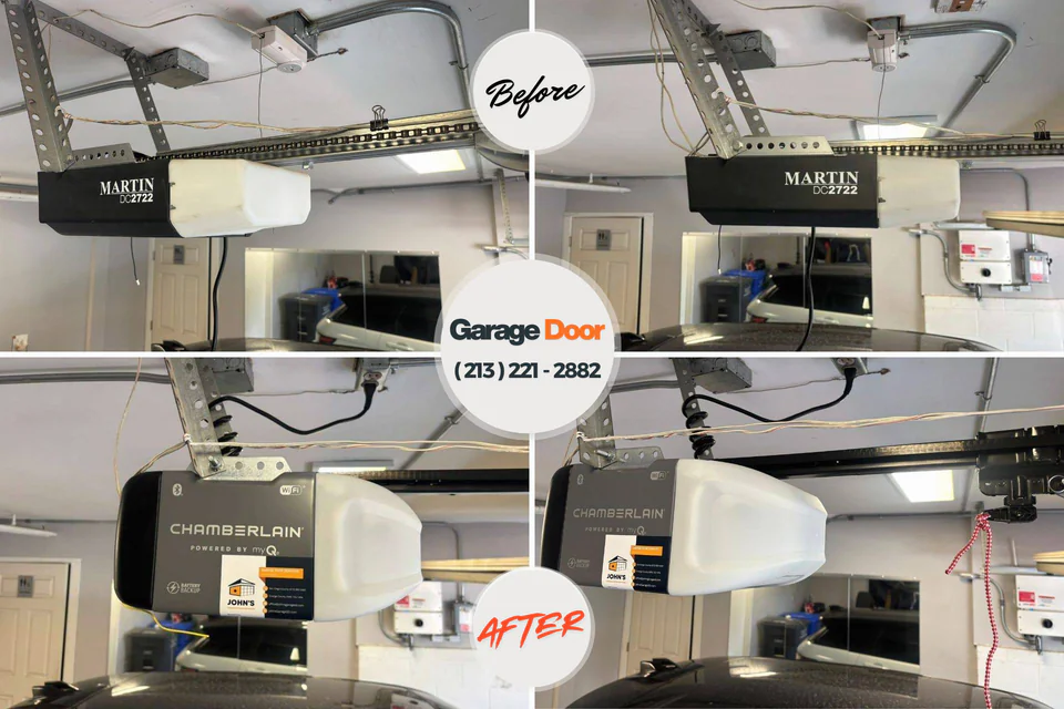 Before and after: garage door repair Aplington, IA